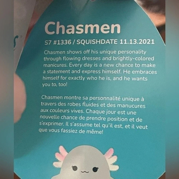 BNWT Squishmalow Chasmen 7.5 Inch RARE/Sold Out​ in store and online.​​ - Picture 3 of 3